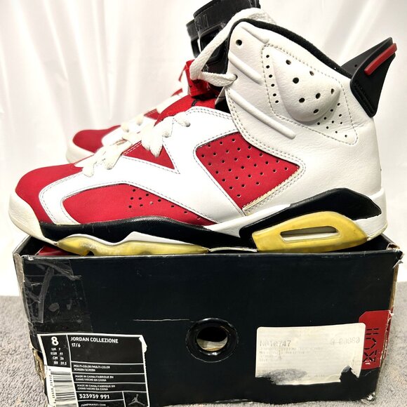Air Jordan 6 Retro Carmine 2008 Size 8M/9.5W 322719-161 - Picture 1 of 7